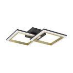 Eglo Plafonnier Calliera Acier Noir Dorée 18.4W 2500lm - 840 Blanc Froid | IP20 - Dimmable 